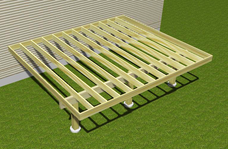 cantilevered deck for 3d crop